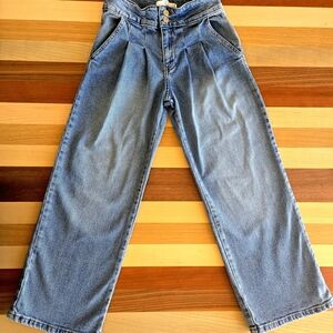 C&A Stylish Blue Kids Pleated Denim Jeans Size 9-10